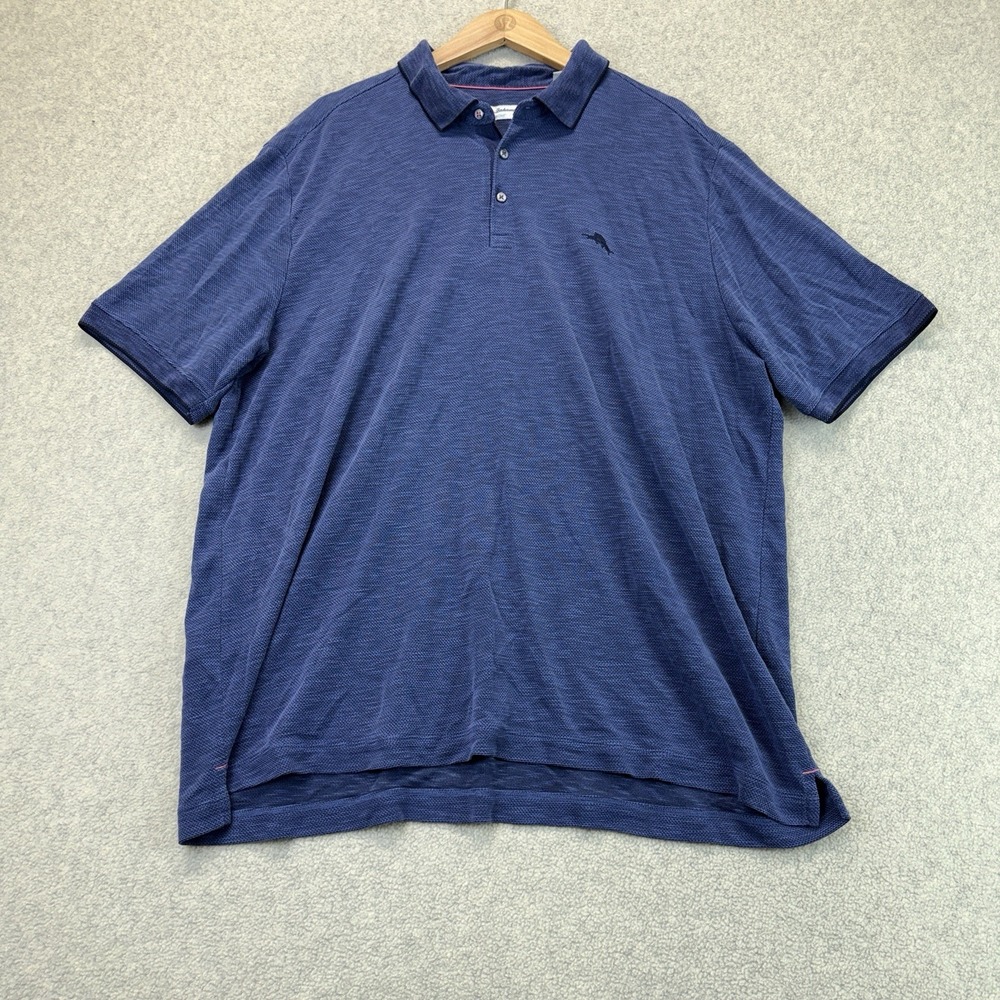 Tommy Bahama IslandZone Men's XXL Blue Performance Golf Polo Shirt